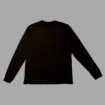 Black-affordable-ethical-sustainable-unisex-long-sleeve–front